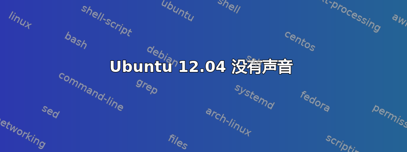 Ubuntu 12.04 没有声音