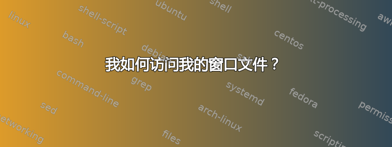 我如何访问我的窗口文件？