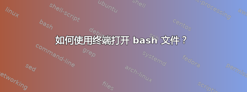 如何使用终端打开 bash 文件？