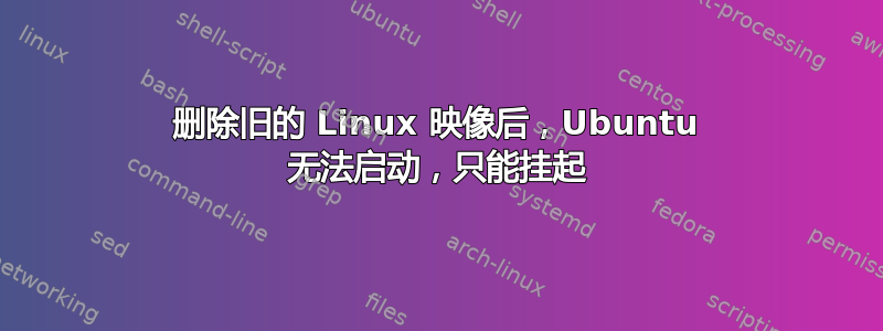 删除旧的 Linux 映像后，Ubuntu 无法启动，只能挂起