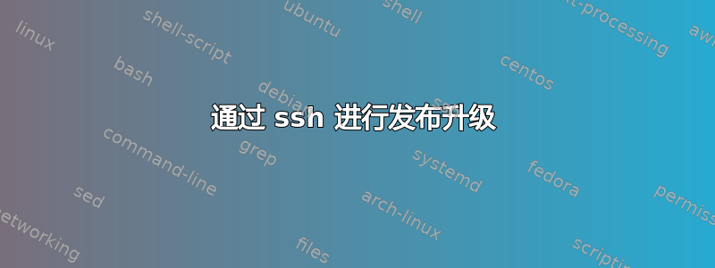 通过 ssh 进行发布升级