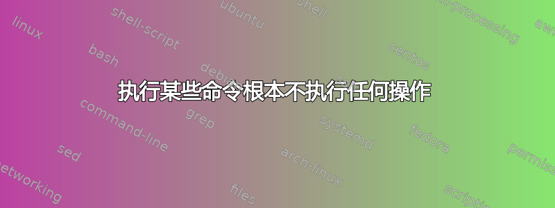 执行某些命令根本不执行任何操作