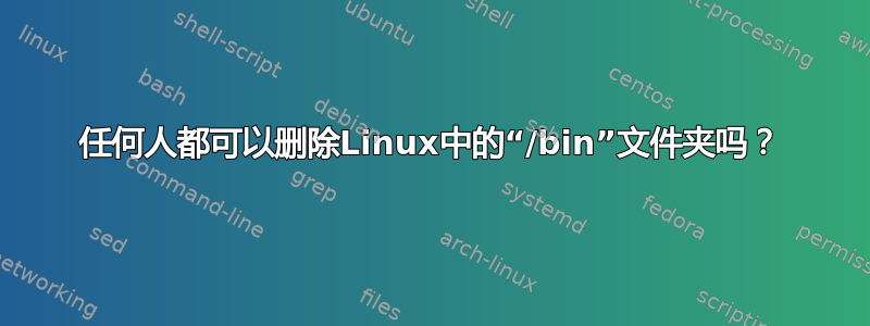 任何人都可以删除Linux中的“/bin”文件夹吗？