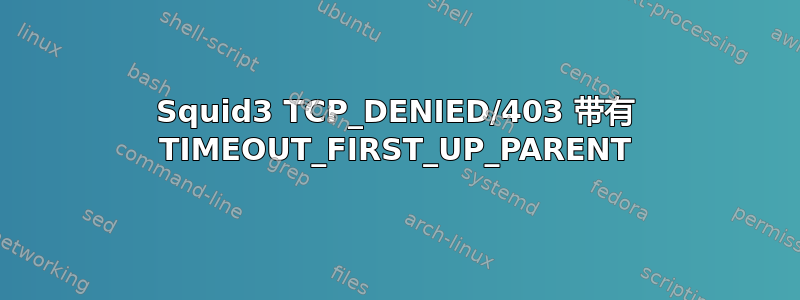 Squid3 TCP_DENIED/403 带有 TIMEOUT_FIRST_UP_PARENT