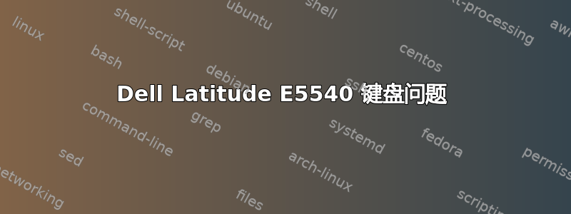 Dell Latitude E5540 键盘问题