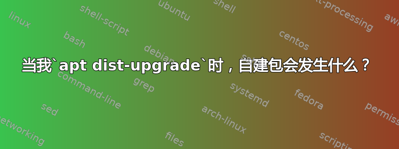 当我`apt dist-upgrade`时，自建包会发生什么？