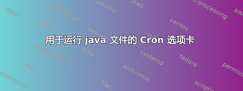 用于运行 java 文件的 Cron 选项卡