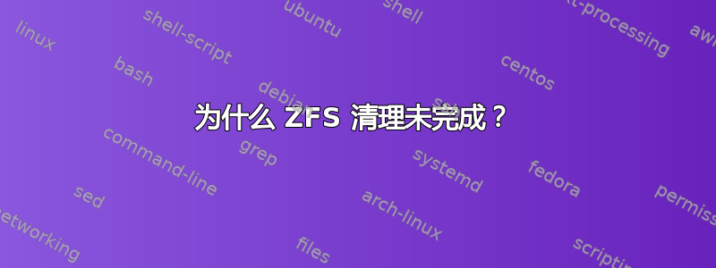 为什么 ZFS 清理未完成？