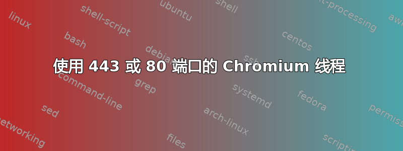 使用 443 或 80 端口的 Chromium 线程