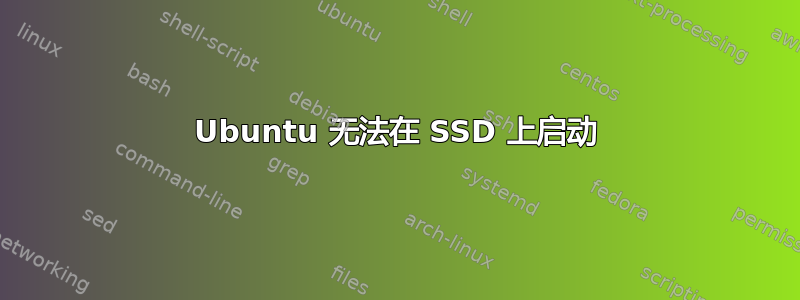 Ubuntu 无法在 SSD 上启动