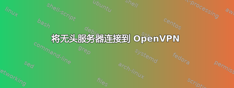 将无头服务器连接到 OpenVPN