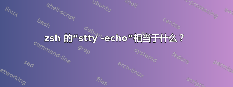 zsh 的“stty -echo”相当于什么？