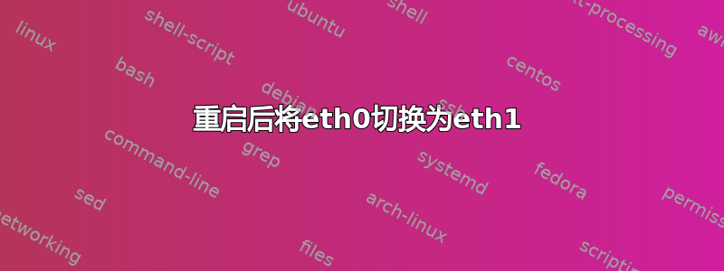 重启后将eth0切换为eth1