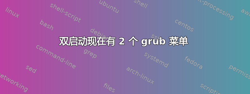 双启动现在有 2 个 grub 菜单