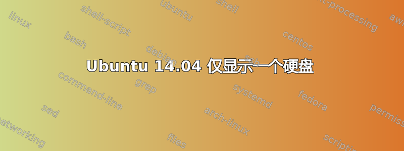 Ubuntu 14.04 仅显示一个硬盘