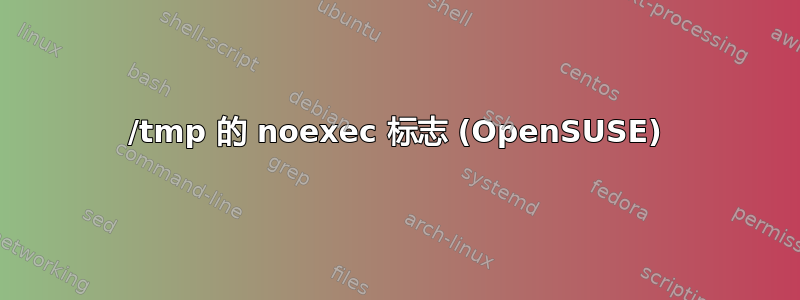 /tmp 的 noexec 标志 (OpenSUSE)