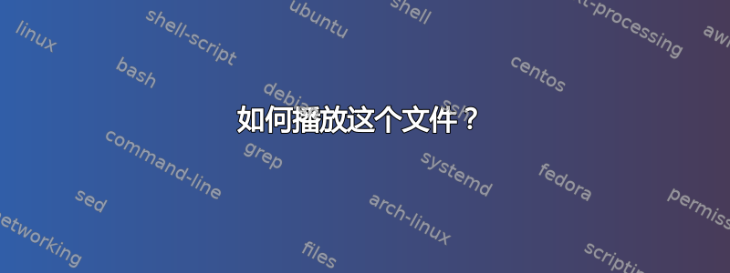 如何播放这个文件？