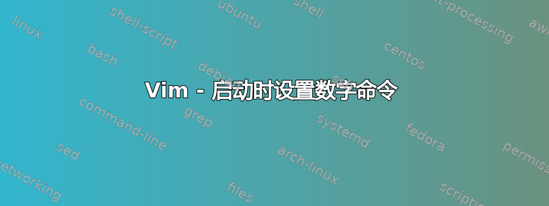 Vim - 启动时设置数字命令