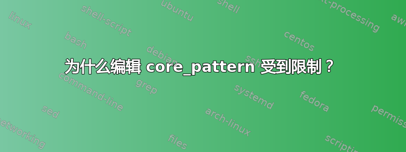 为什么编辑 core_pattern 受到限制？