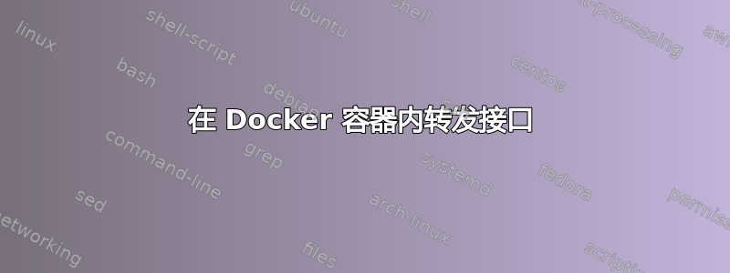 在 Docker 容器内转发接口