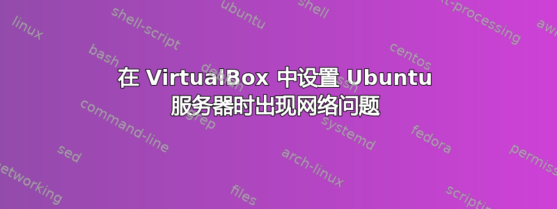 在 VirtualBox 中设置 Ubuntu 服务器时出现网络问题