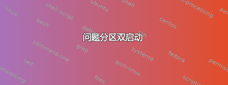 问题分区双启动