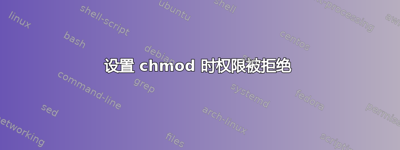 设置 chmod 时权限被拒绝