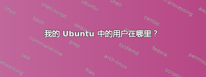 我的 Ubuntu 中的用户在哪里？