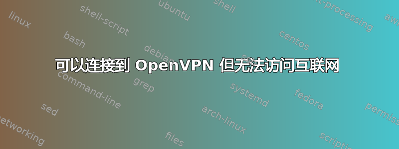 可以连接到 OpenVPN 但无法访问互联网