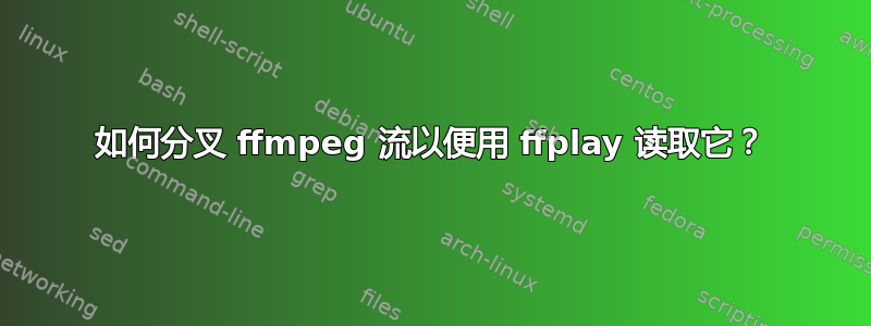 如何分叉 ffmpeg 流以便用 ffplay 读取它？