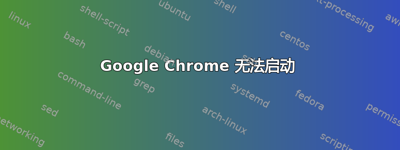 Google Chrome 无法启动