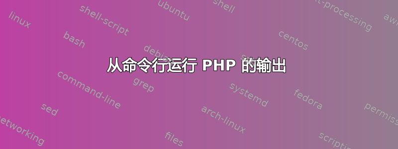 从命令行运行 PHP 的输出