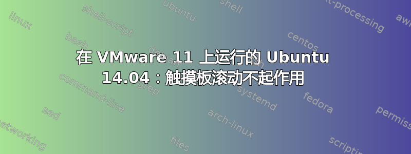 在 VMware 11 上运行的 Ubuntu 14.04：触摸板滚动不起作用