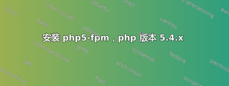 安装 php5-fpm，php 版本 5.4.x