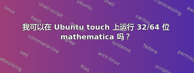 我可以在 Ubuntu touch 上运行 32/64 位 mathematica 吗？