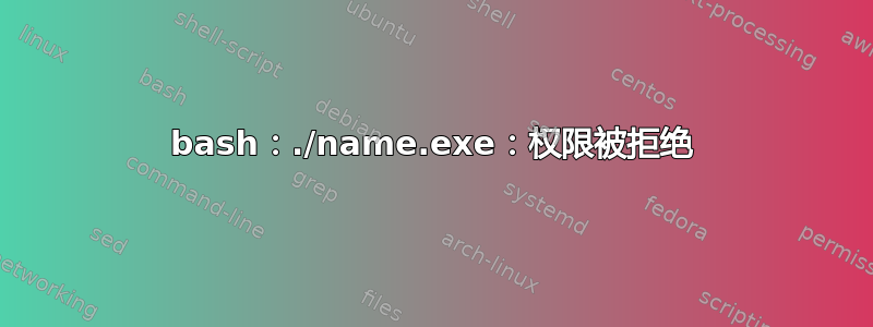 bash：./name.exe：权限被拒绝