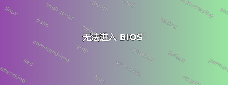 无法进入 BIOS