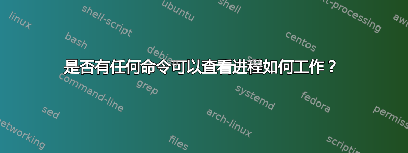 是否有任何命令可以查看进程如何工作？