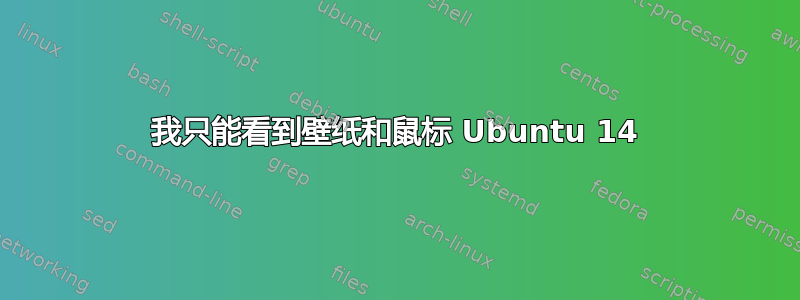 我只能看到壁纸和鼠标 Ubuntu 14