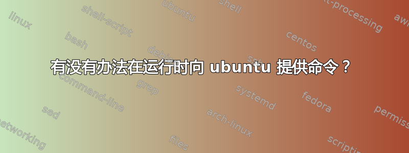 有没有办法在运行时向 ubuntu 提供命令？