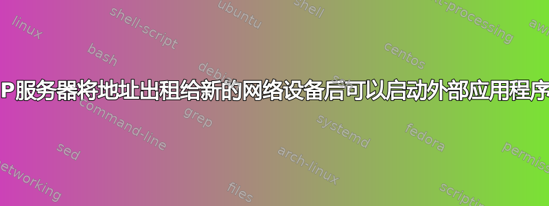 DHCP服务器将地址出租给新的网络设备后可以启动外部应用程序吗？