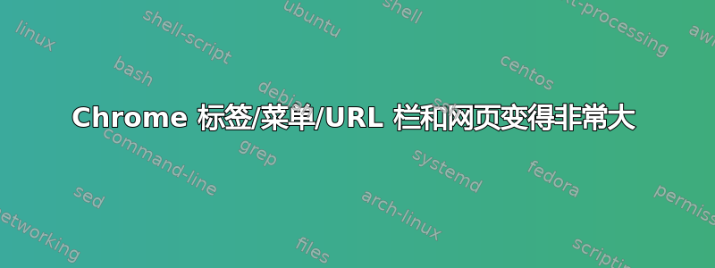 Chrome 标签/菜单/URL 栏和网页变得非常大