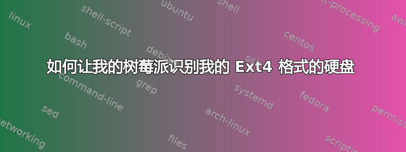 如何让我的树莓派识别我的 Ext4 格式的硬盘