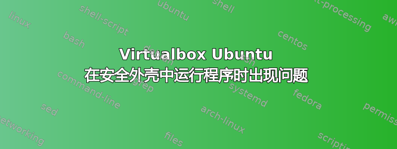 Virtualbox Ubuntu 在安全外壳中运行程序时出现问题