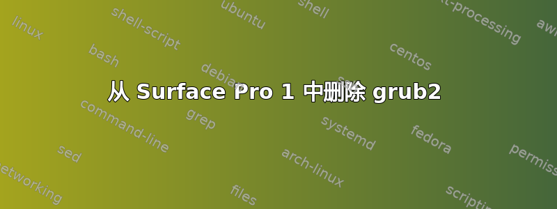 从 Surface Pro 1 中删除 grub2