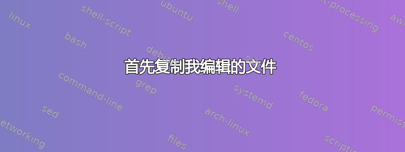 首先复制我编辑的文件