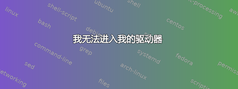 我无法进入我的驱动器