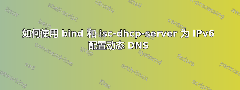 如何使用 bind 和 isc-dhcp-server 为 IPv6 配置动态 DNS