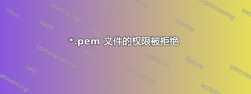 *.pem 文件的权限被拒绝