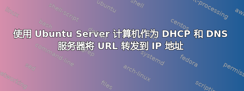 使用 Ubuntu Server 计算机作为 DHCP 和 DNS 服务器将 URL 转发到 IP 地址